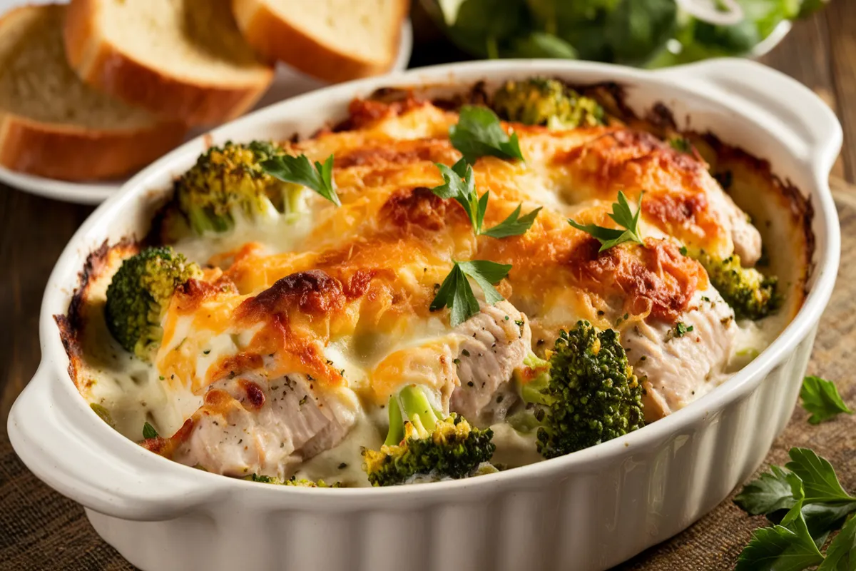 Chicken Broccoli Alfredo Bake