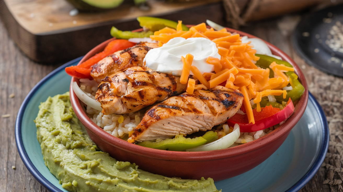 chicken fajita bowl